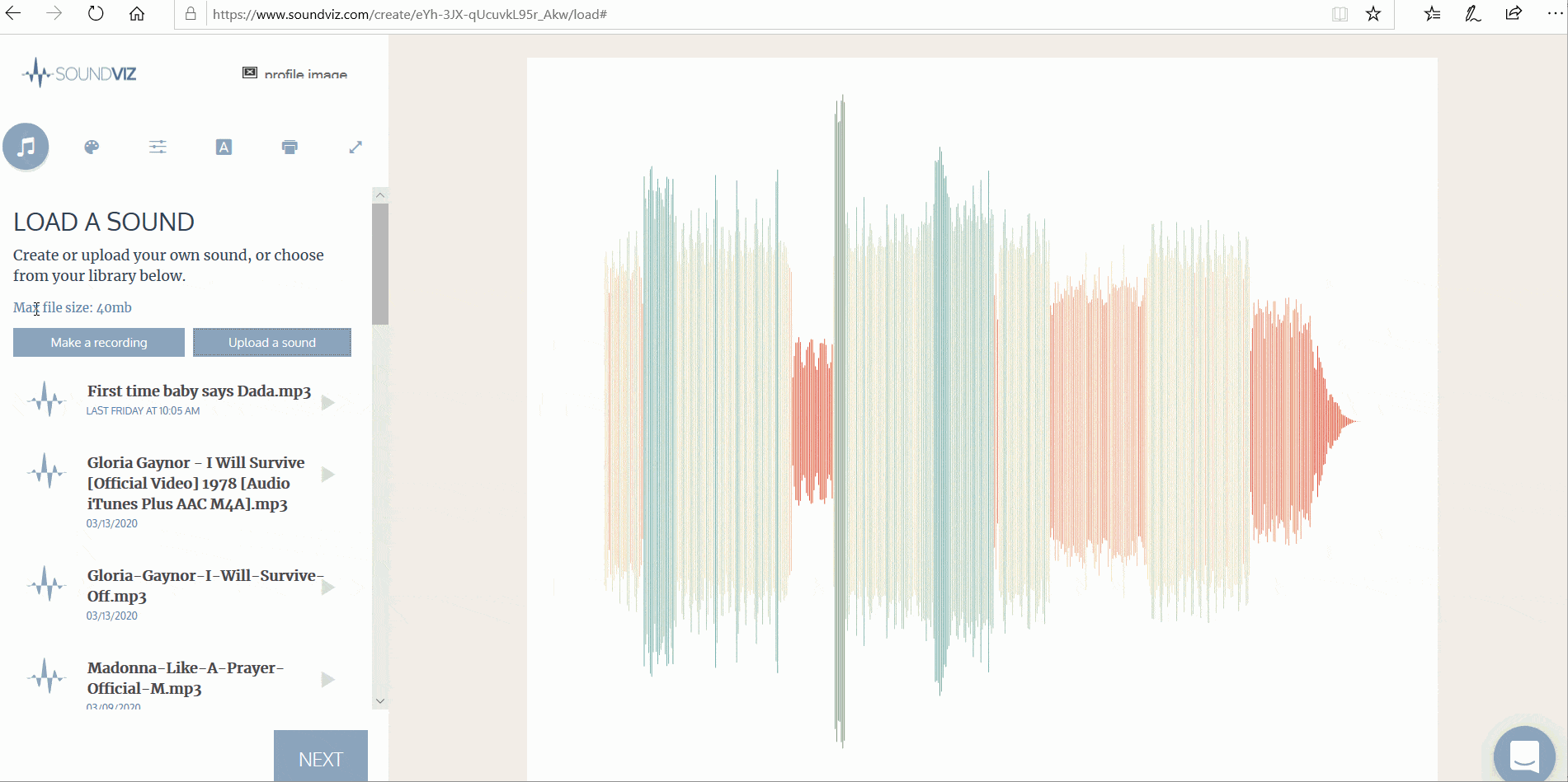 Générateur de Sound Wave Personnalisé