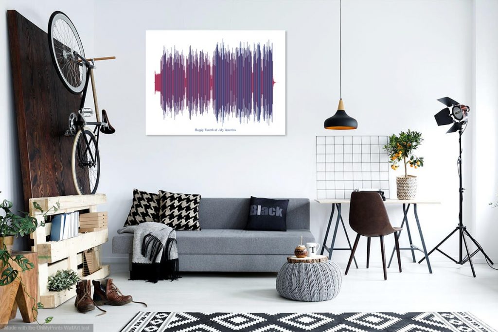 tableau artistique d'ondes sonores Soundviz